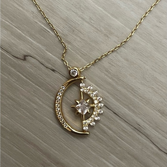 Jewelry - Elegant Gold Reversible Crescent Moon SQUAD/BFF Necklace (I have multiple)
